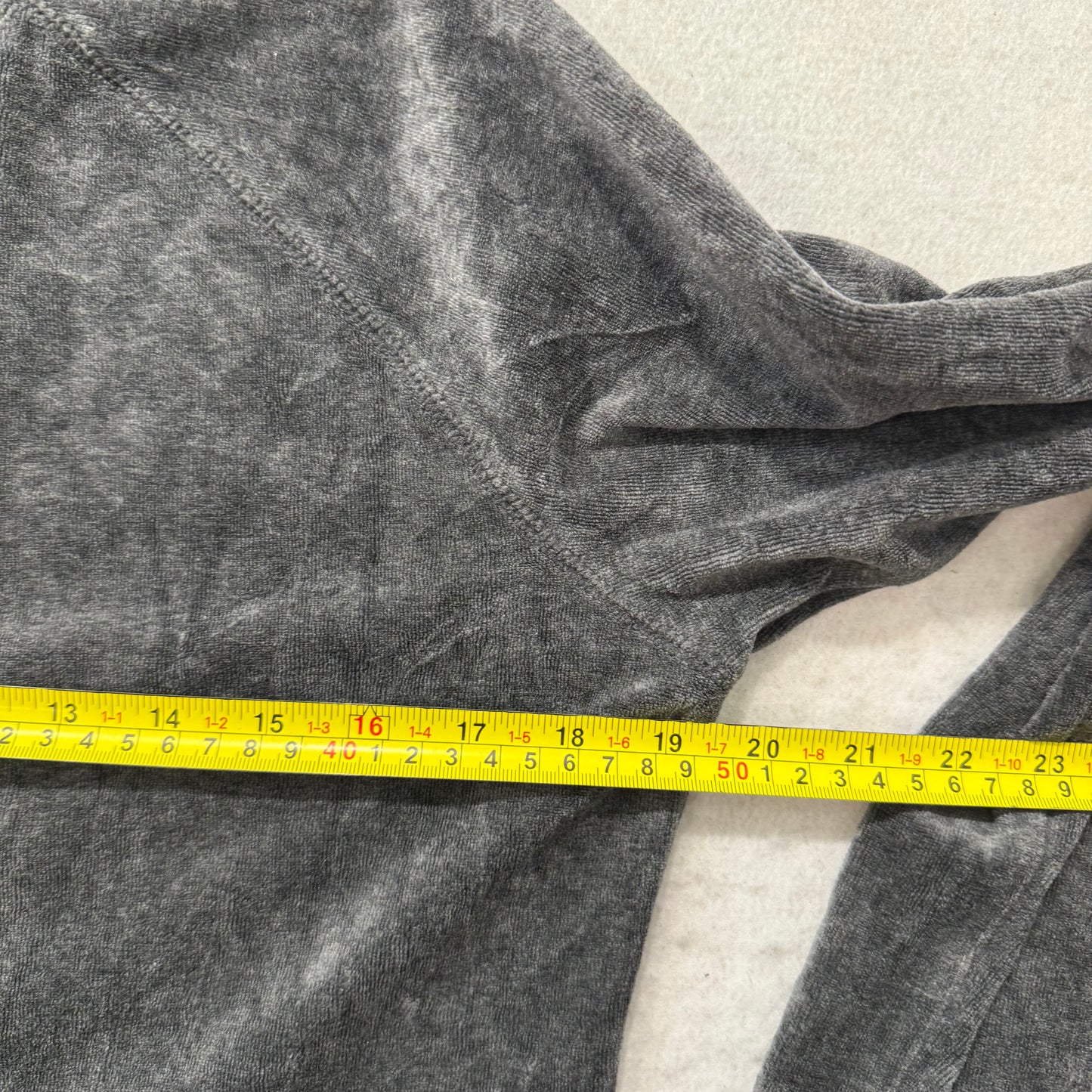 Juicy Couture Womens Charcoal Grey Velour Zip-Up Track Jacket Performance Size M