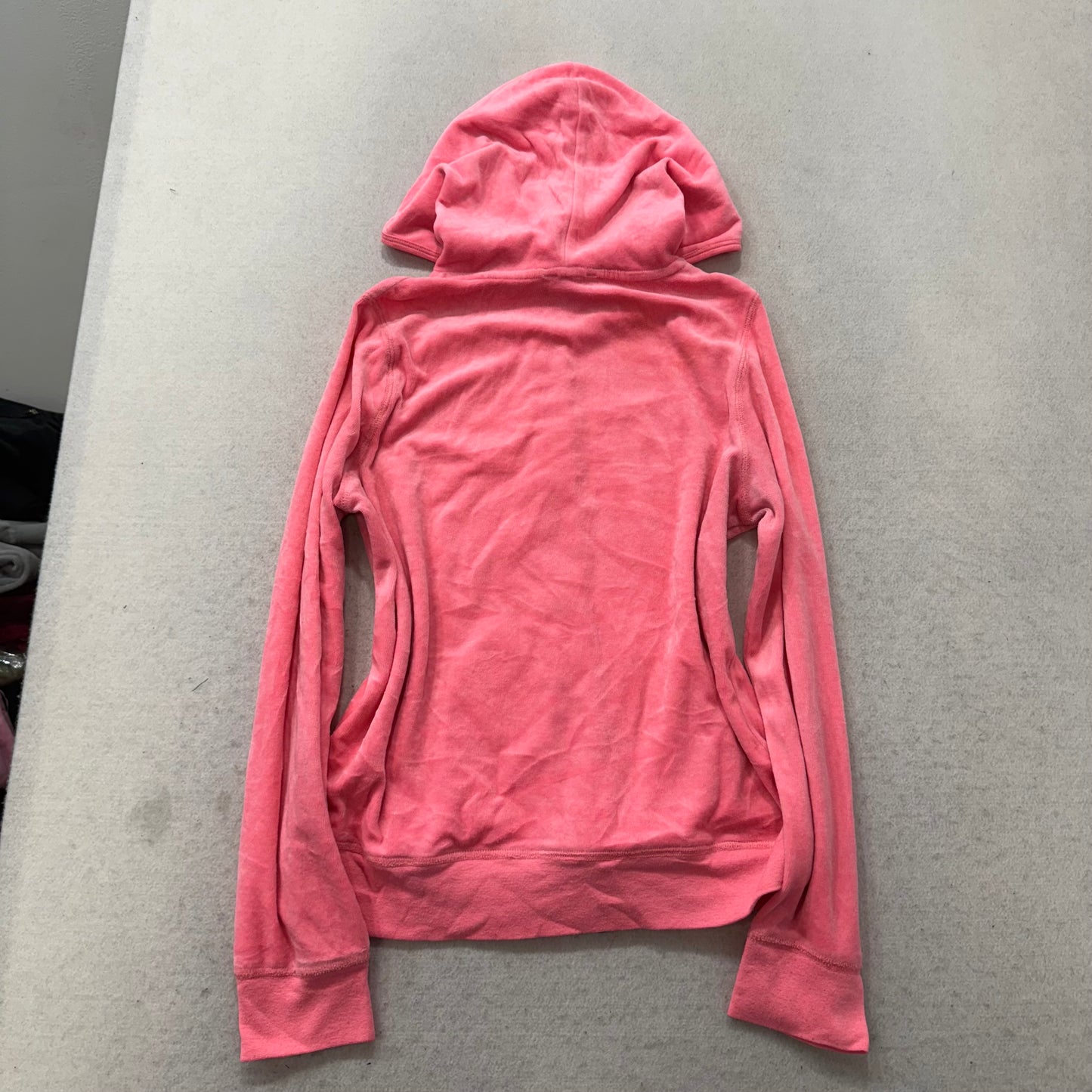 Juicy Couture Women's Watermelon Velour Zip Up Hoodie Loungewear Preppy Size M