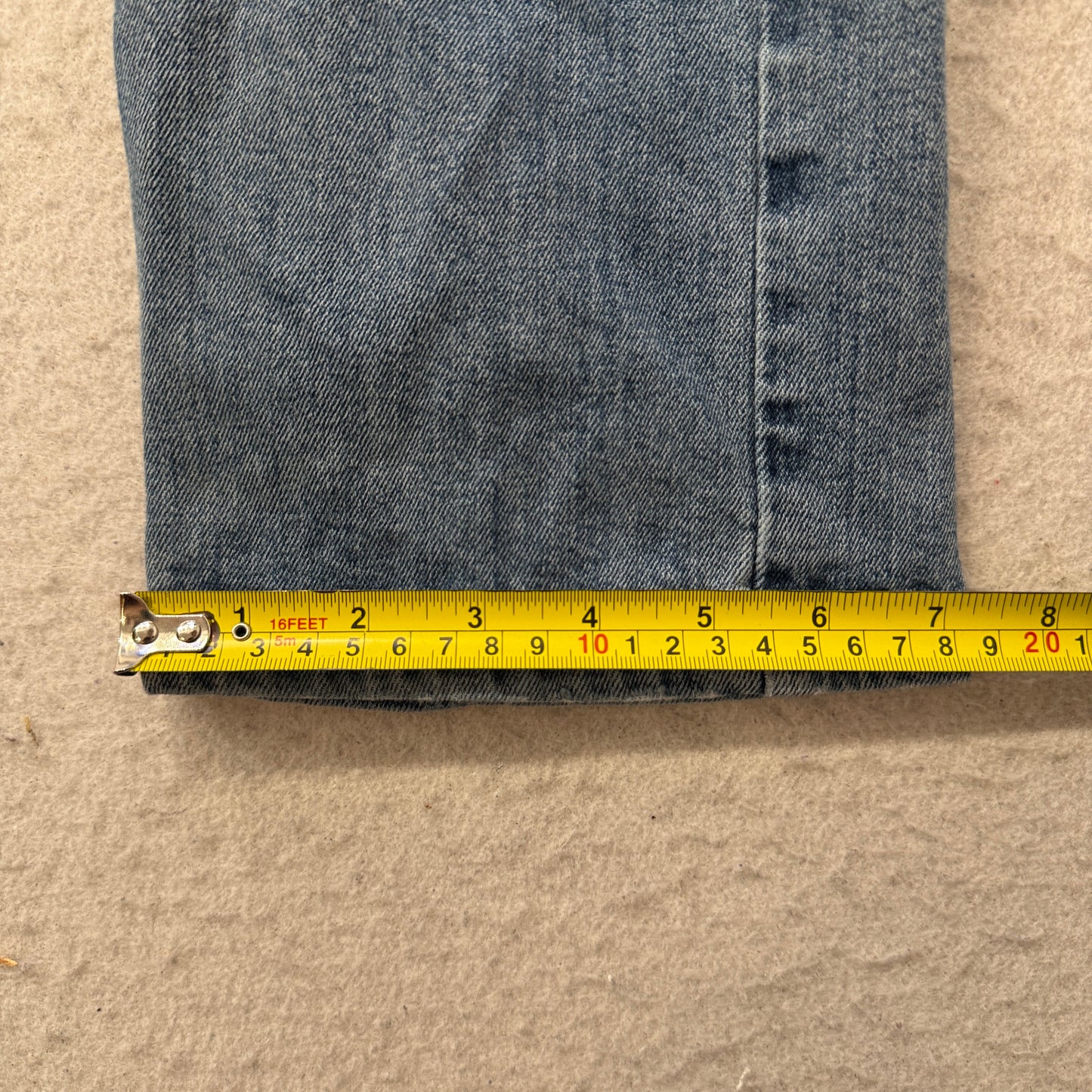 Levi's 505 Men Blue Denim Jeans Straight Fit Pocket Zip-Fly Classic Size W32xL34