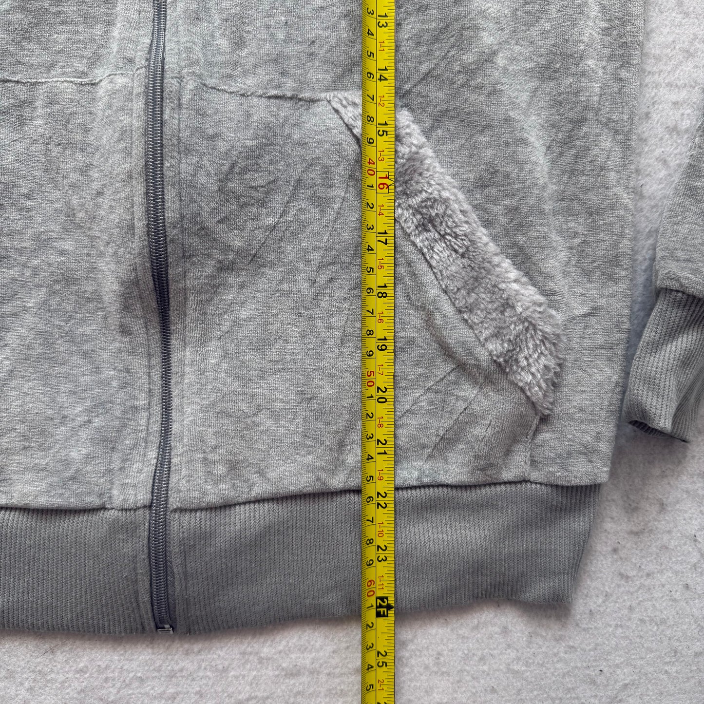 Vtg Juicy Couture Women's Heather Gray Velour Tracksuit Set Hoodie & Pant Size L