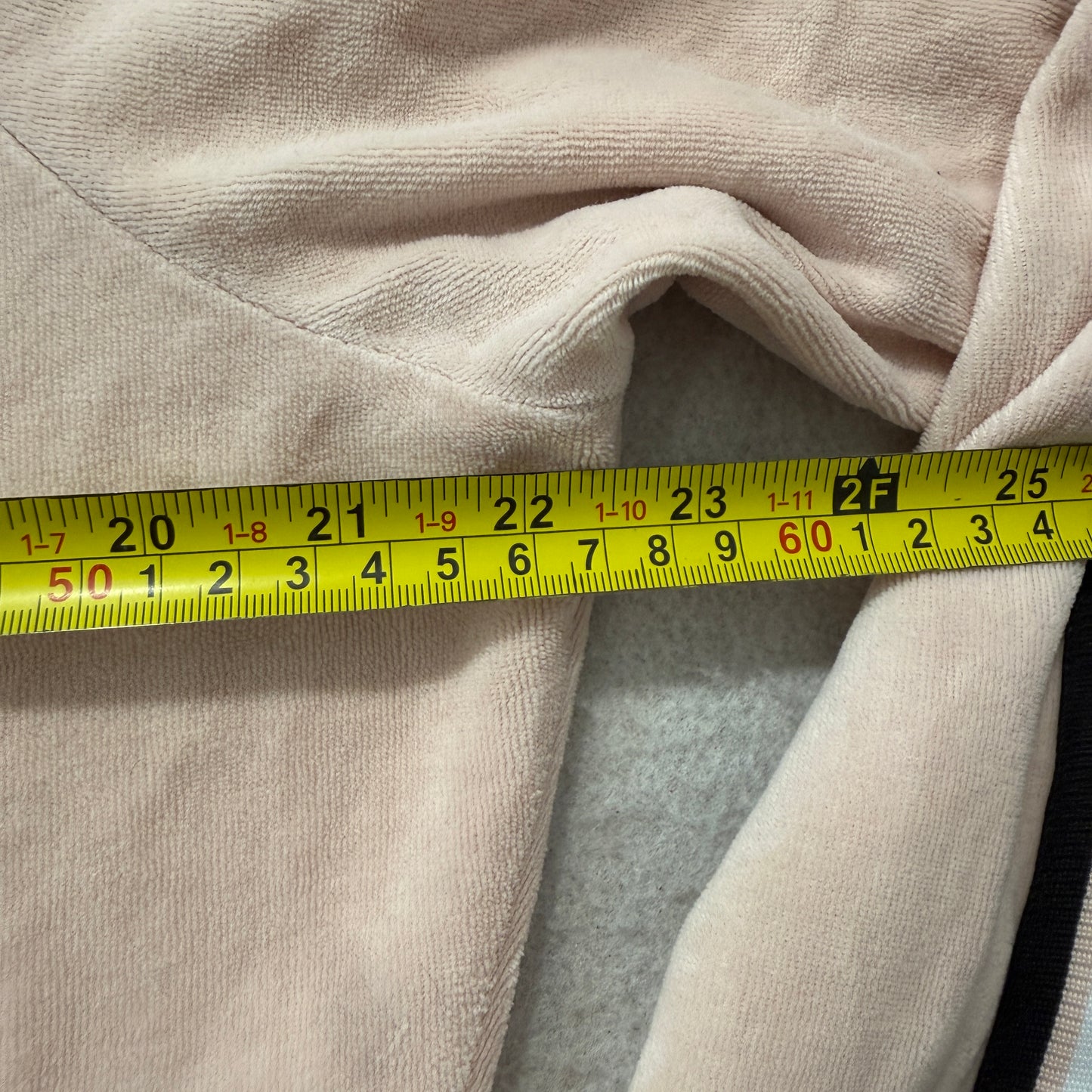 Bebe Women's Baby Pink Velour Full Zip Track Jackets Sleeve Striped Logo Size XL