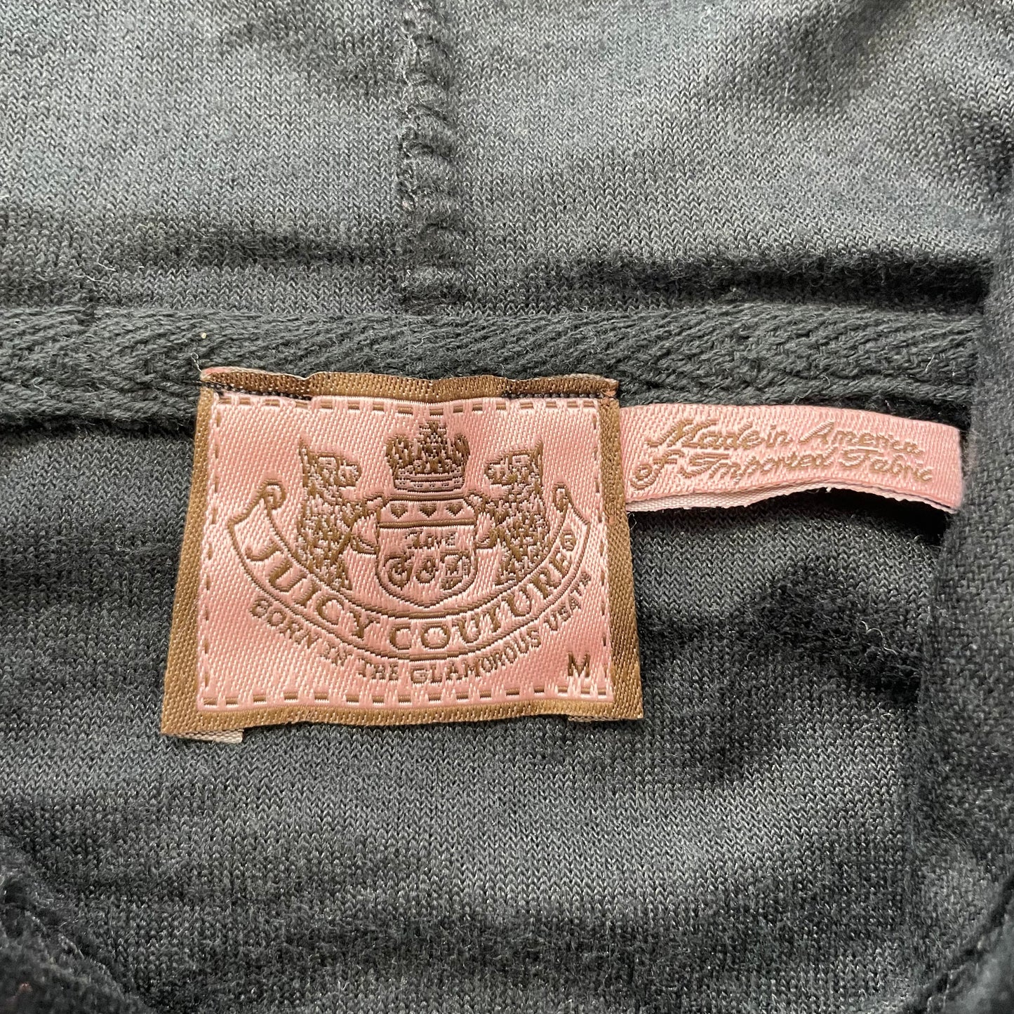 Juicy Couture Women's Black Velour Tracksuit Set Hoodie & Flared Pant Y2k Size M