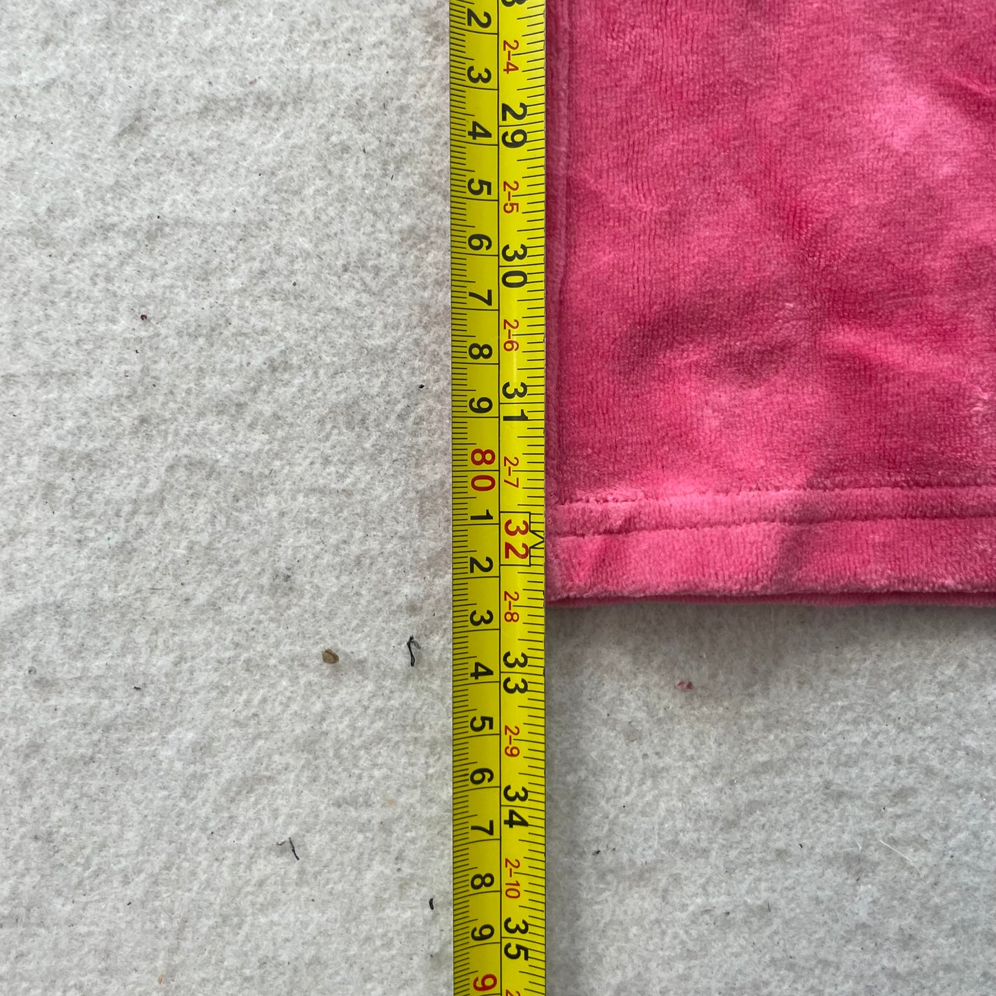 Juicy Couture Women's Hot Pink Velour Flared Track Pants Glitter Logo Size XS