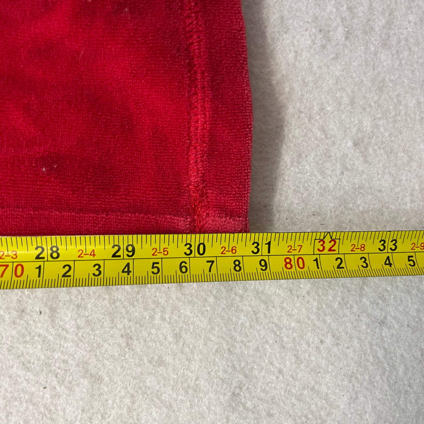 Juicy Couture Women's Red Velour Flared Track Pant Loungewear Preppy Y2K Size M