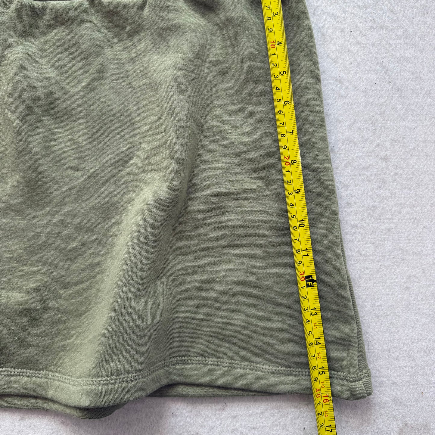 Ed Hardy Women's Olive Green Fleece Mini Skirt Drawstring Waistband Logo Size 3X