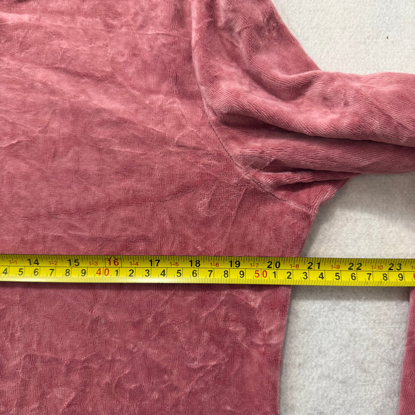 Juicy Couture Women's Dusty Rose Velour Zip Up Hoodie Loungewear Preppy Size XL