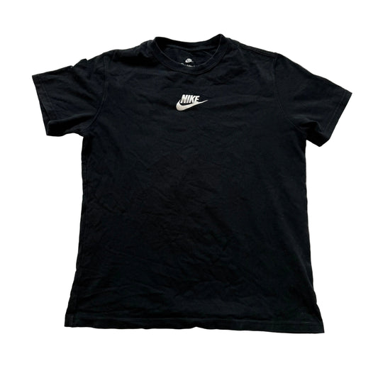 Nike Men's Jet Black Loose Fit T-Shirt Short Sleeves Crewneck Logo Print Size XL