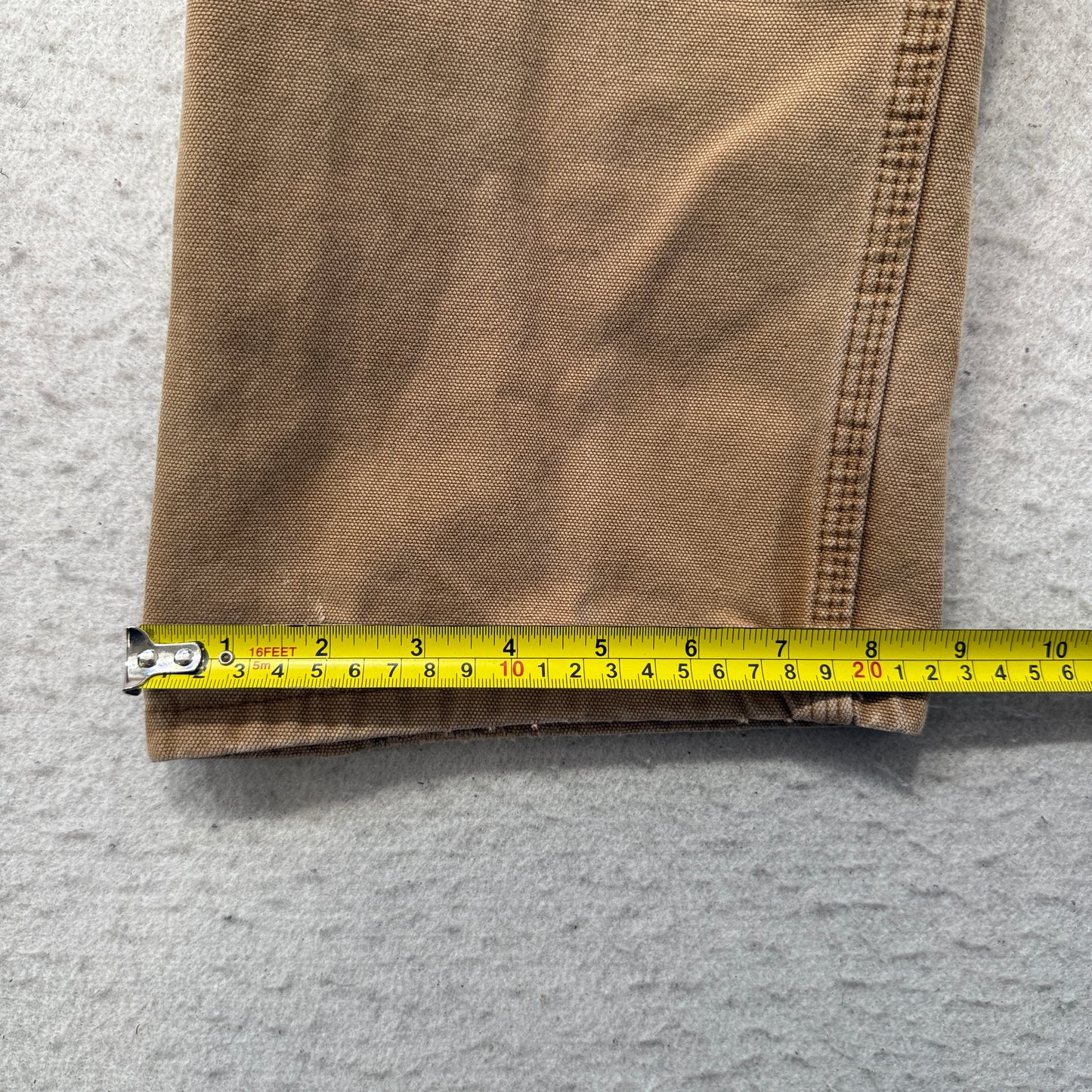 Vintage Dickies Men's Brown Canvas Carpenter Pants Distressed Workwear Size W32