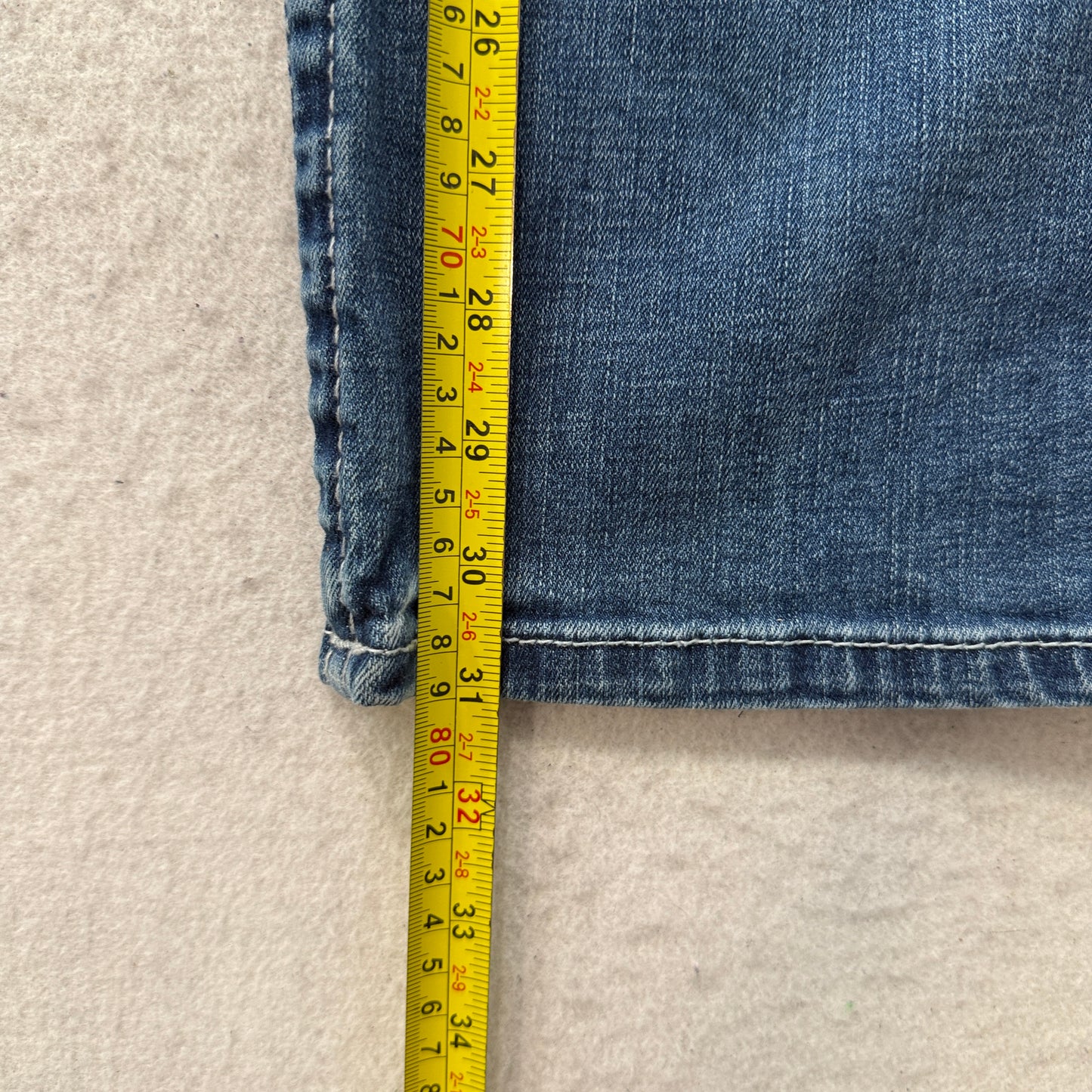 BKE Jake Men's Blue Baggy Denim Jeans Zip-Fly Pockets Classic Relaxed Size 32x32