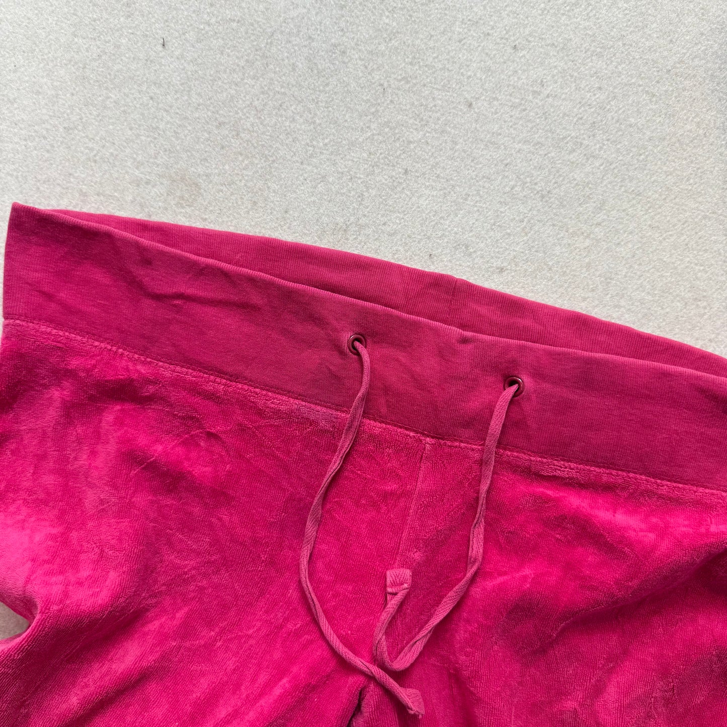 Juicy Couture Women's Hot Pink Velour Flare Leg Track Pant Drawstring Y2K Size M