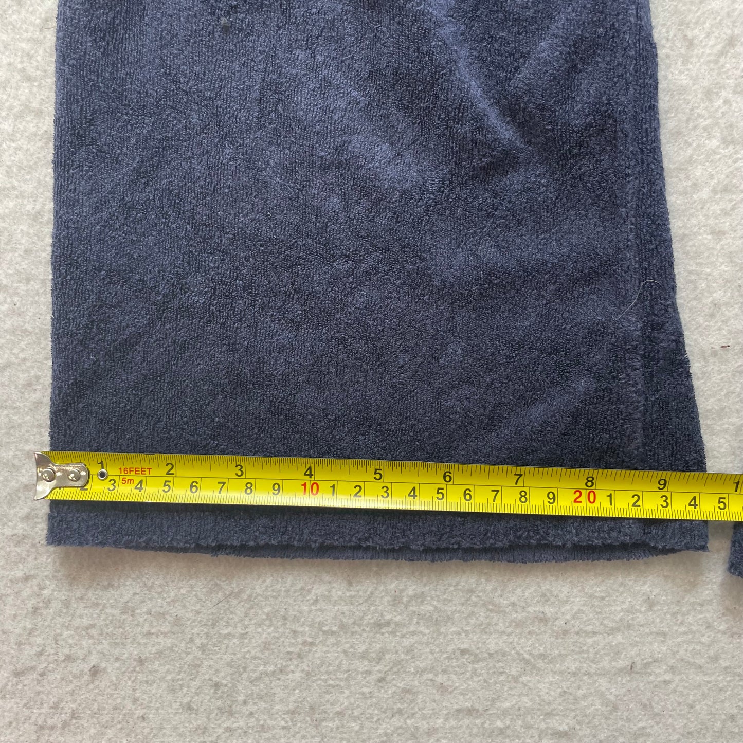 Vintage Juicy Couture Women's Navy Terry Cloth Wide Leg Capri Pant Logo Size S