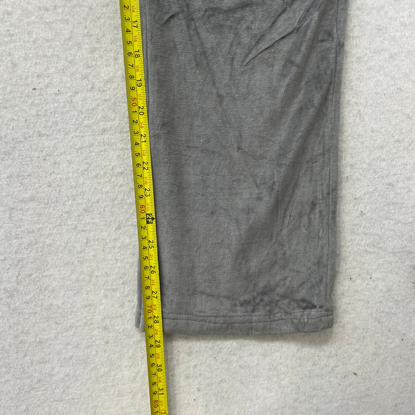 Vintage Juicy Couture Women's Gray Velour Flared Track Pants Pockets Y2K Size S