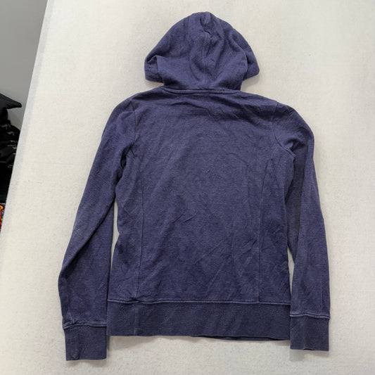 The North Face Womens Purple Fleece Pullover Hoodie Kangaroo Pockets Logo Size S