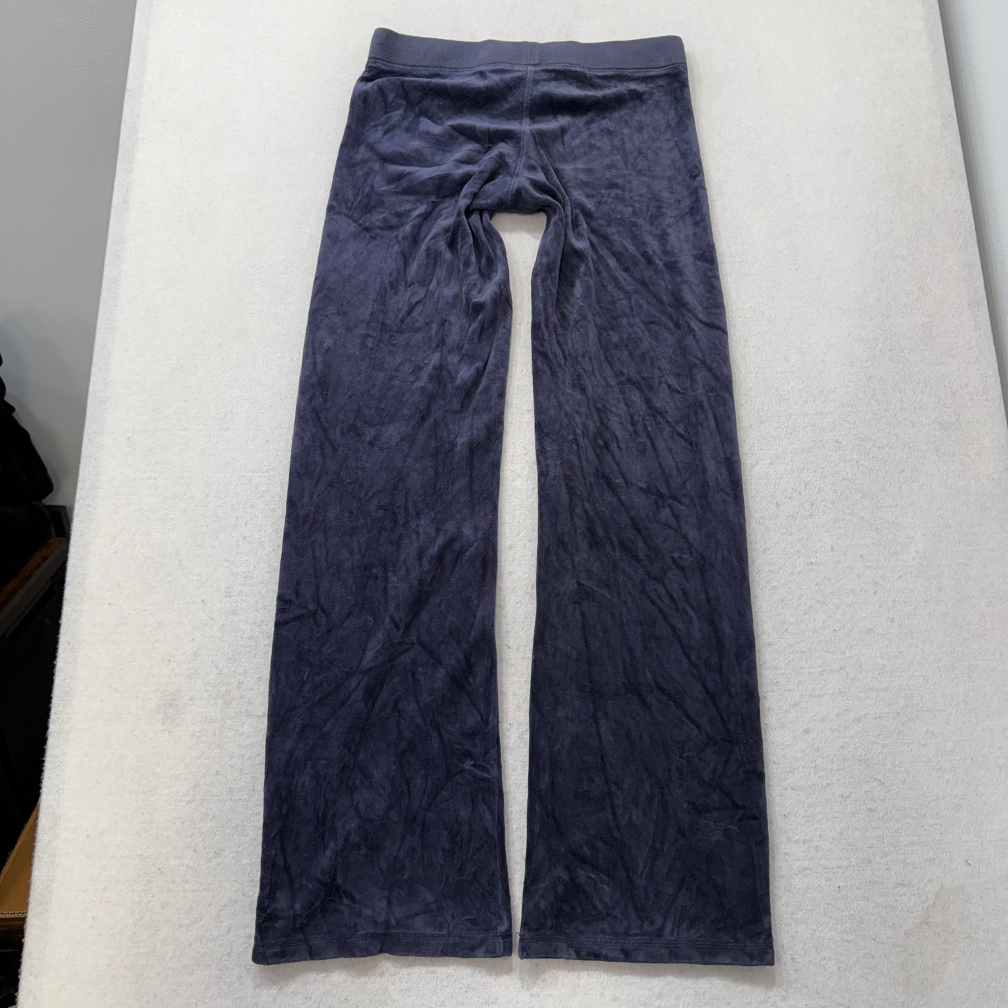 Juicy Couture “Soooo juicy” Women's Gray Purple Velour Flared Track Pant Size P