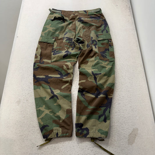 US Army M81 Woodland Mens Green Camouflage BDU Cargo Pants Regular Combat Size M