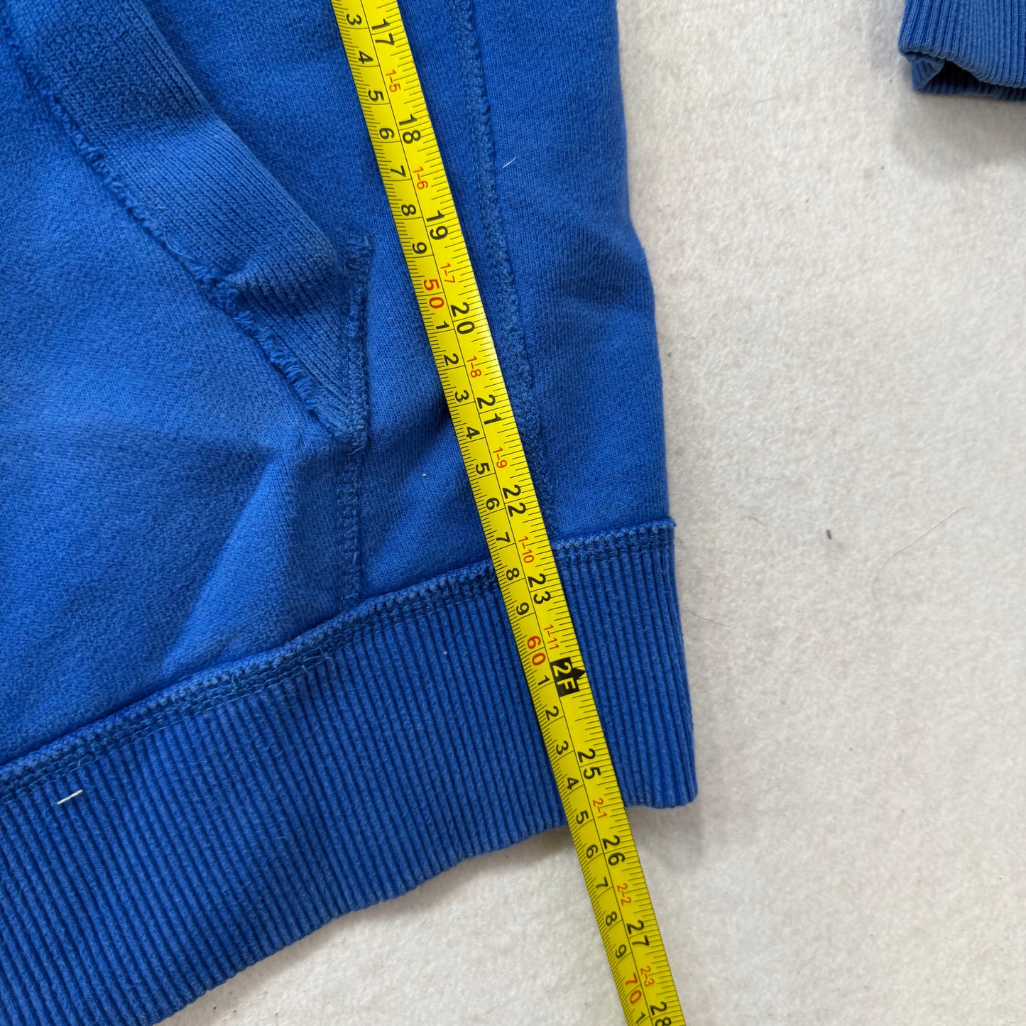 Abercrombie & Fitch Men's Royal Blue Full Zip Fleece Hoodie Loungewear Size 2XL