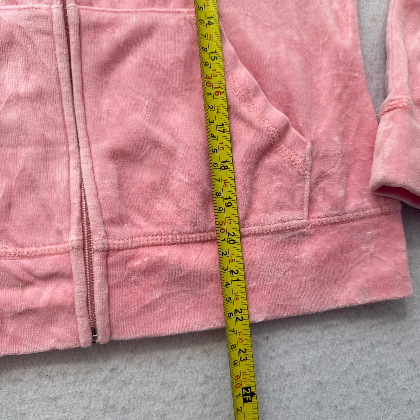 Juicy Couture Women's Pink Zip-Up Hoodie & Drawstring Pants Tracksuit Set Size L