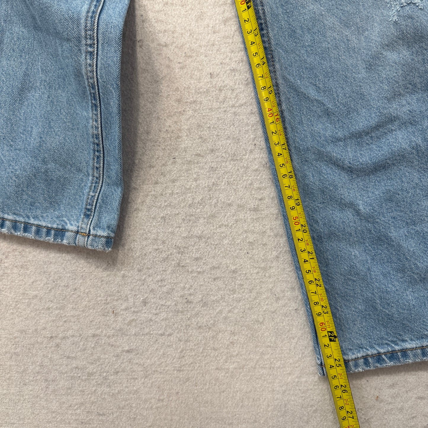 Zara Girl's Blue Regular Fit Wide Leg Denim Jeans Distressed Pocket Size 11-12