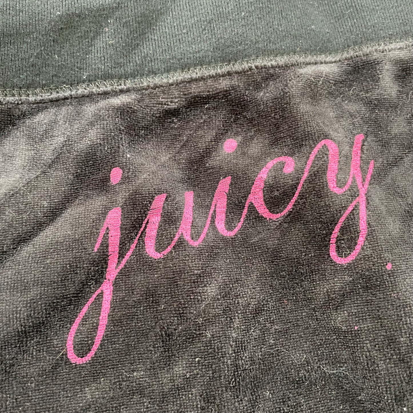 Vintage Juicy Couture Scottie Dogs Womens Black Velour Tracksuit Set Logo Size L
