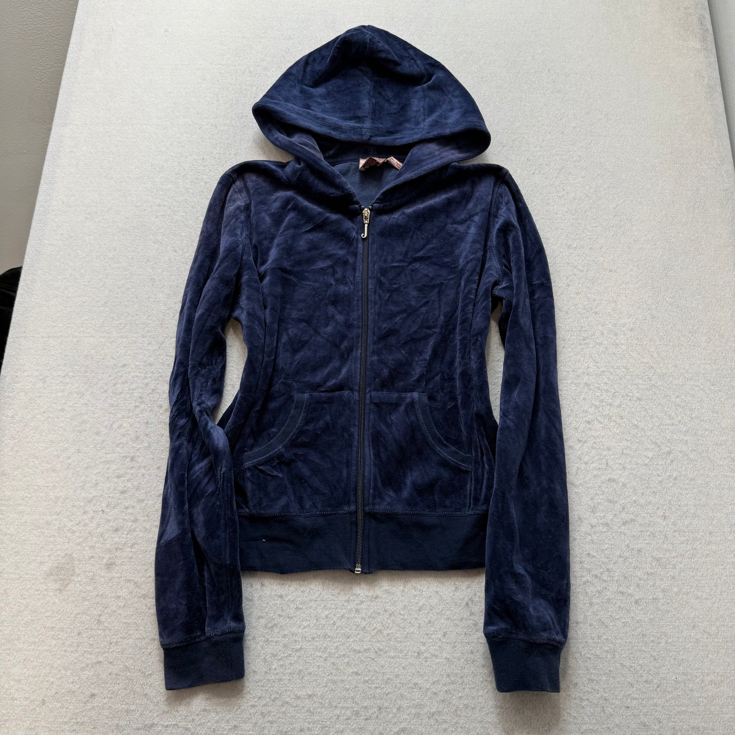 Vintage Juicy Couture Scottie Dog Navy Velour Tracksuit Set Hoodie & Pant Size L
