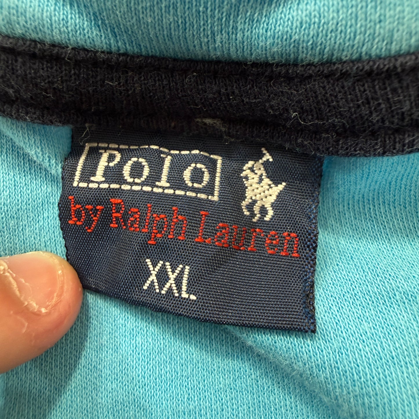 Polo Ralph Lauren Mens Blue Cotton T-Shirt Embroidered Pony Logo Casual Size 2XL