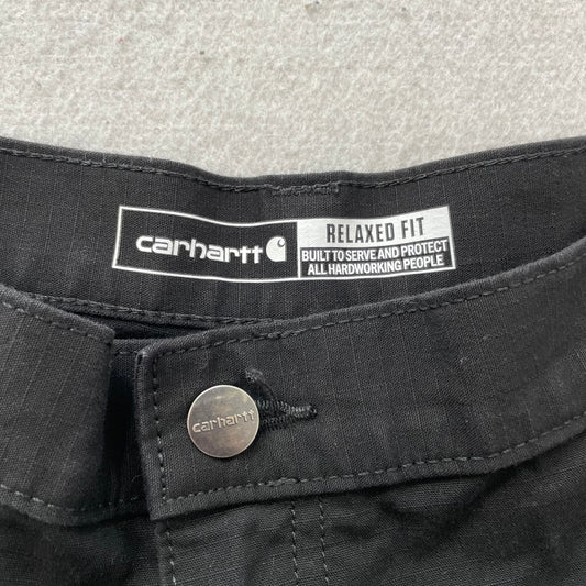 Carhartt Relaxed Fit Men's Black Cargo Shorts Utility Pockets Workwear Size 38