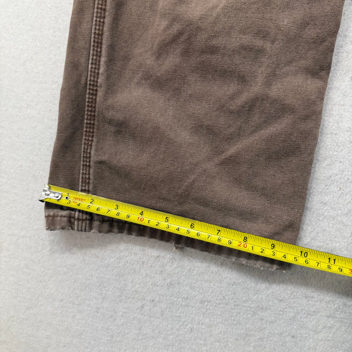Dickies Men's Duck Brown Cotton Distressed Carpenter Pant Utility Pocket Size 40