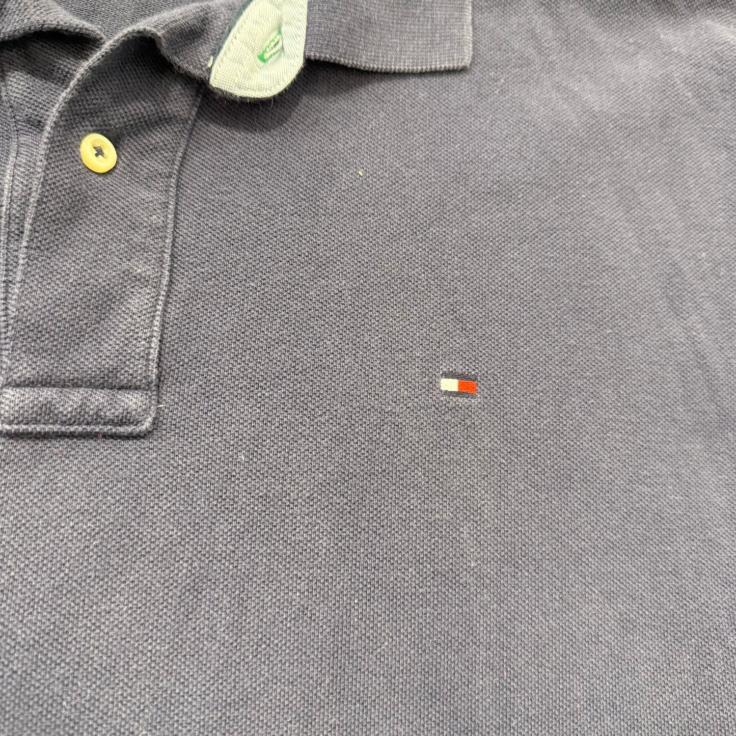 Tommy Hilfiger Men's Navy Cotton Classic Fit Polo Shirt Short Sleeves Size 2XL