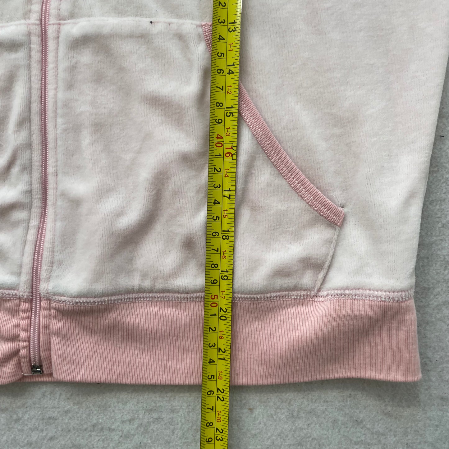 Juicy Couture "Juicy Highness" Women's Pink Velour Zip-Up Hoodie Graphic Size XL