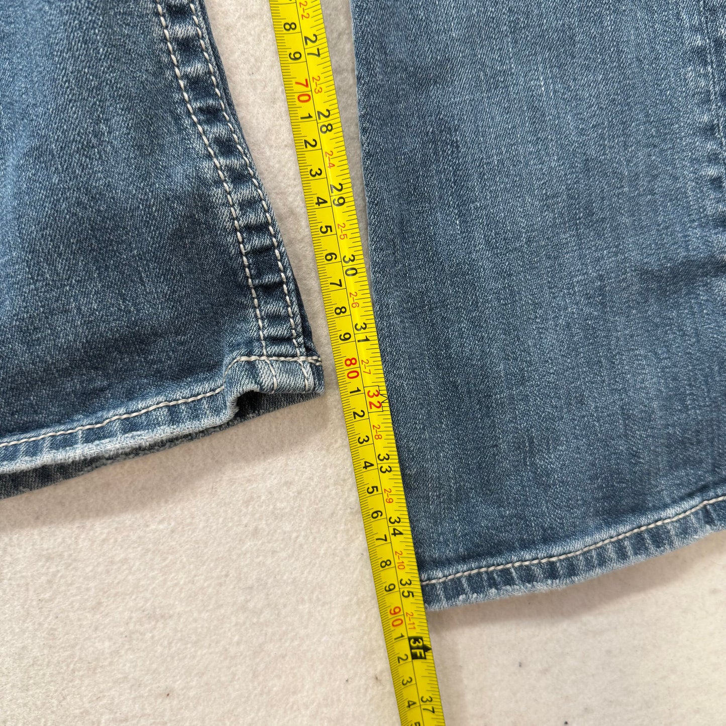 Miss Me Women's Blue Denim Bootcut Jeans Sequin Embellished Back Pocket Size 26