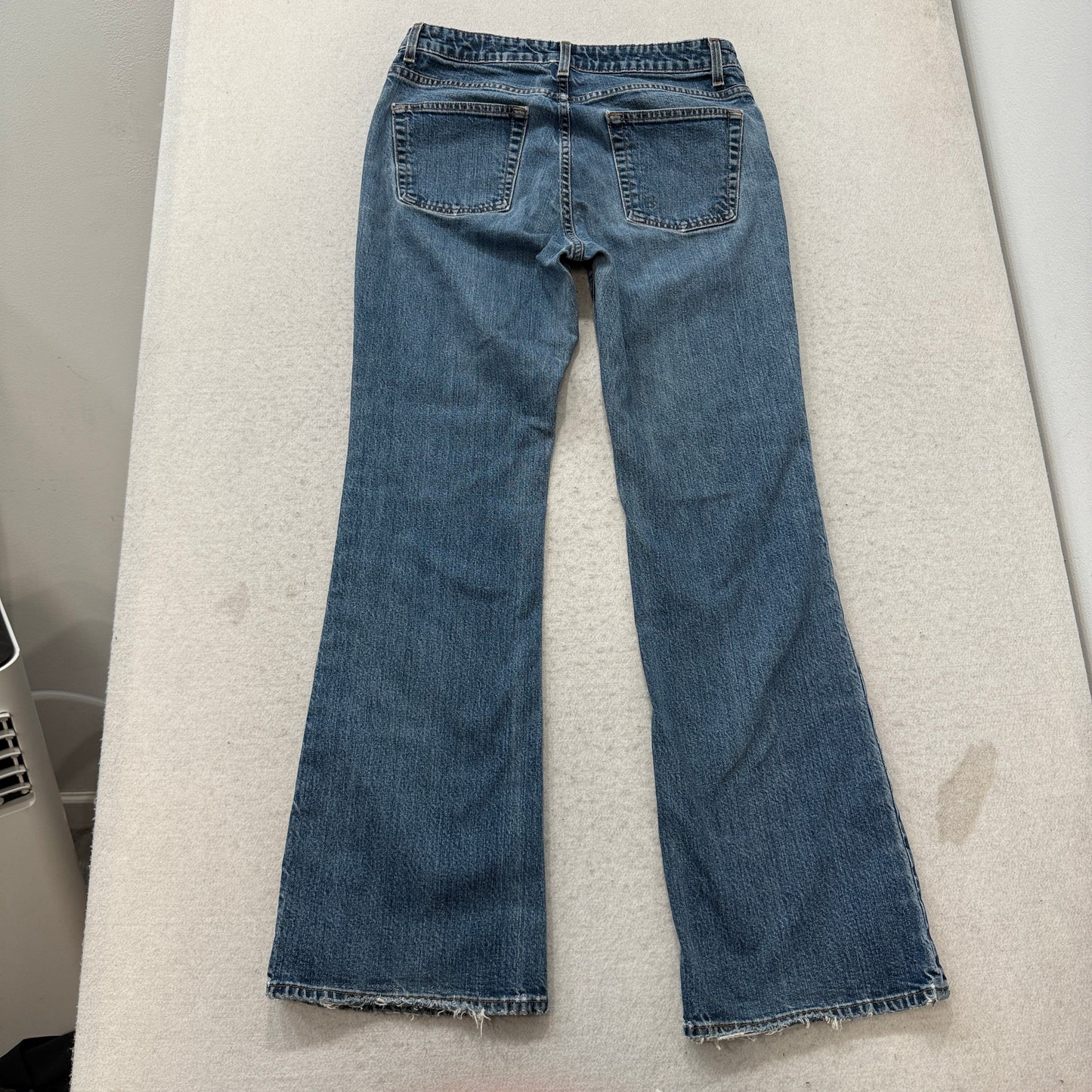 Gap Women's Blue Flare Stretch Denim Jeans Zip-Fly Pocket Classic Fit Size 10