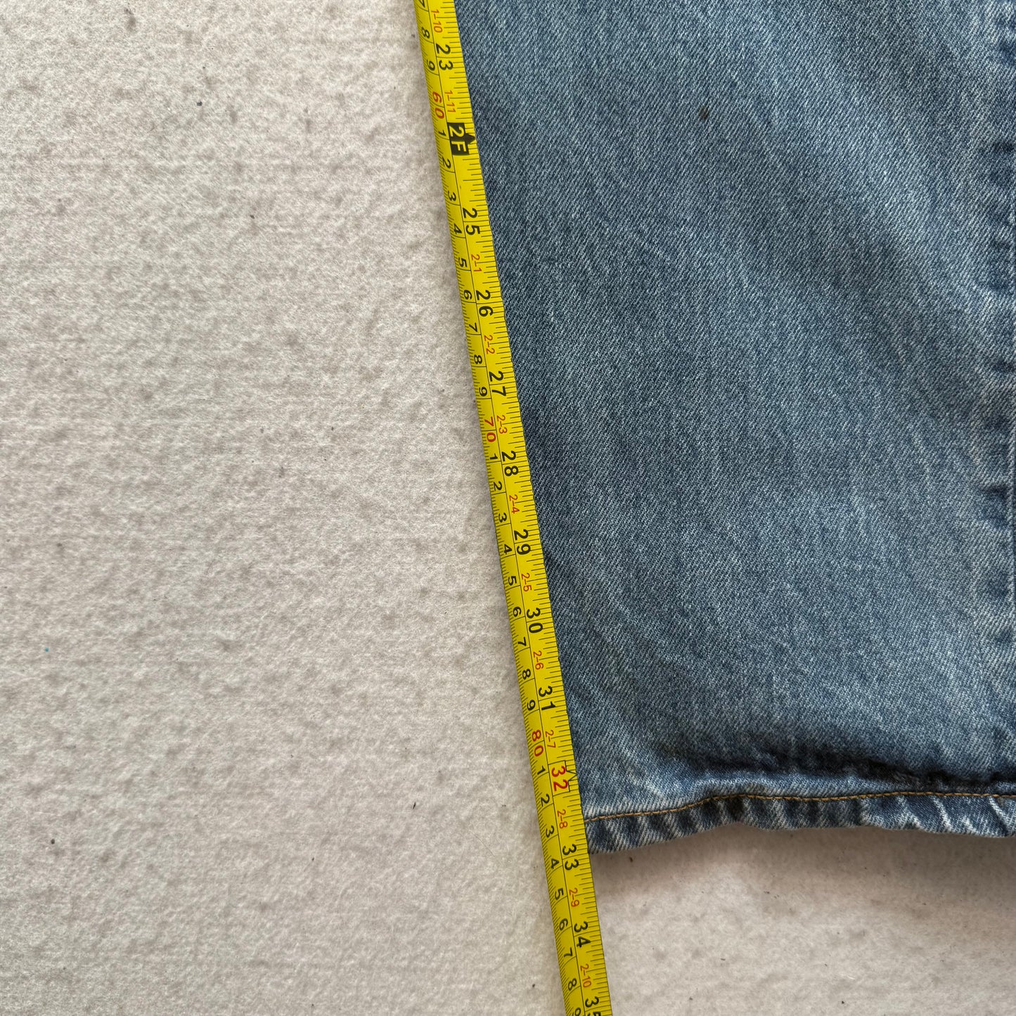Levi's 501xx Mens Blue Cotton Denim Straight Jeans Button Fly Classic Size 38x36