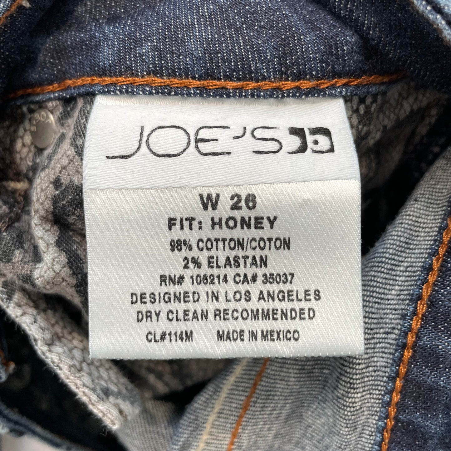 Joe's Honey Fit Jeans Women's Blue Denim Bootcut Stretch Pocket Classic Size W26