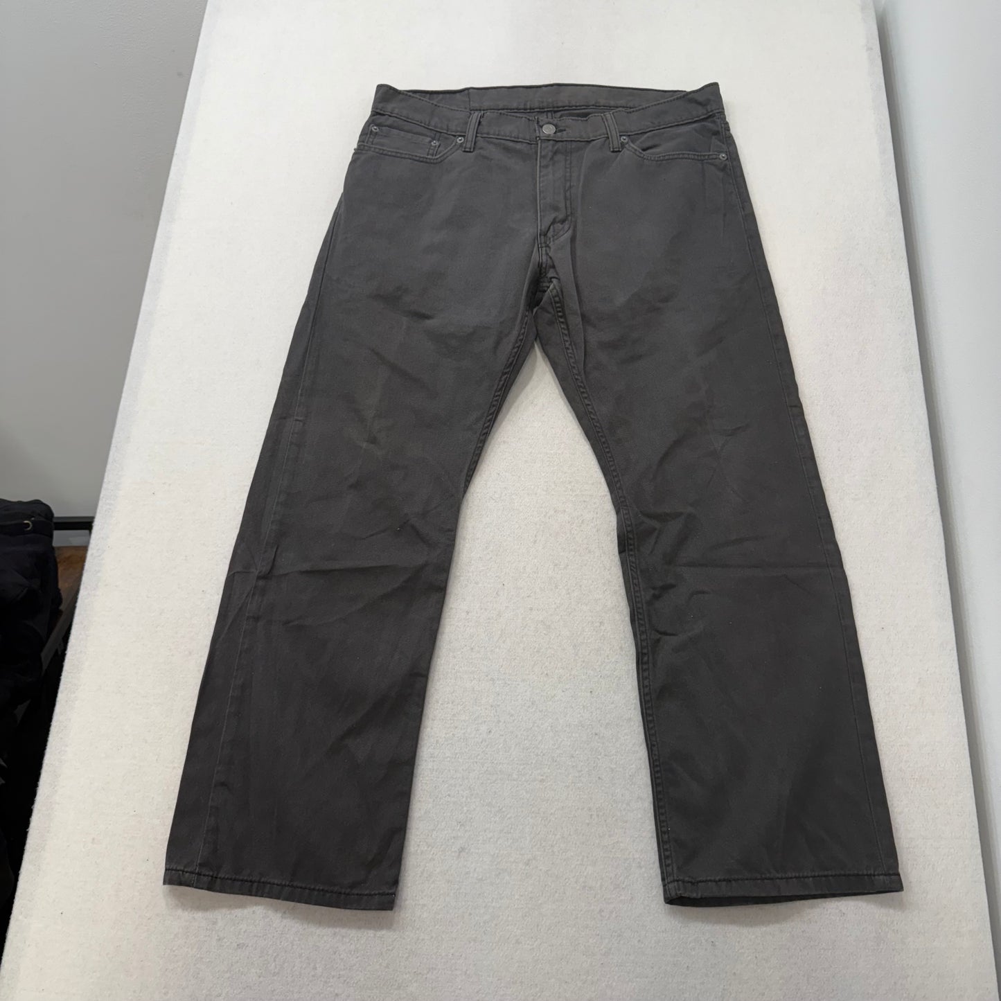 Levi's 514 Men's Charcoal Grey Straight Leg Jeans Zip-Fly Regular Fit Size 36x29