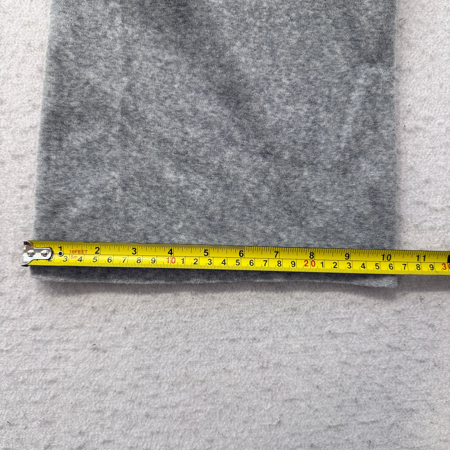 Juicy Couture Women's Heather Gray Velour Flared Track Pants Flap Pockets Size L