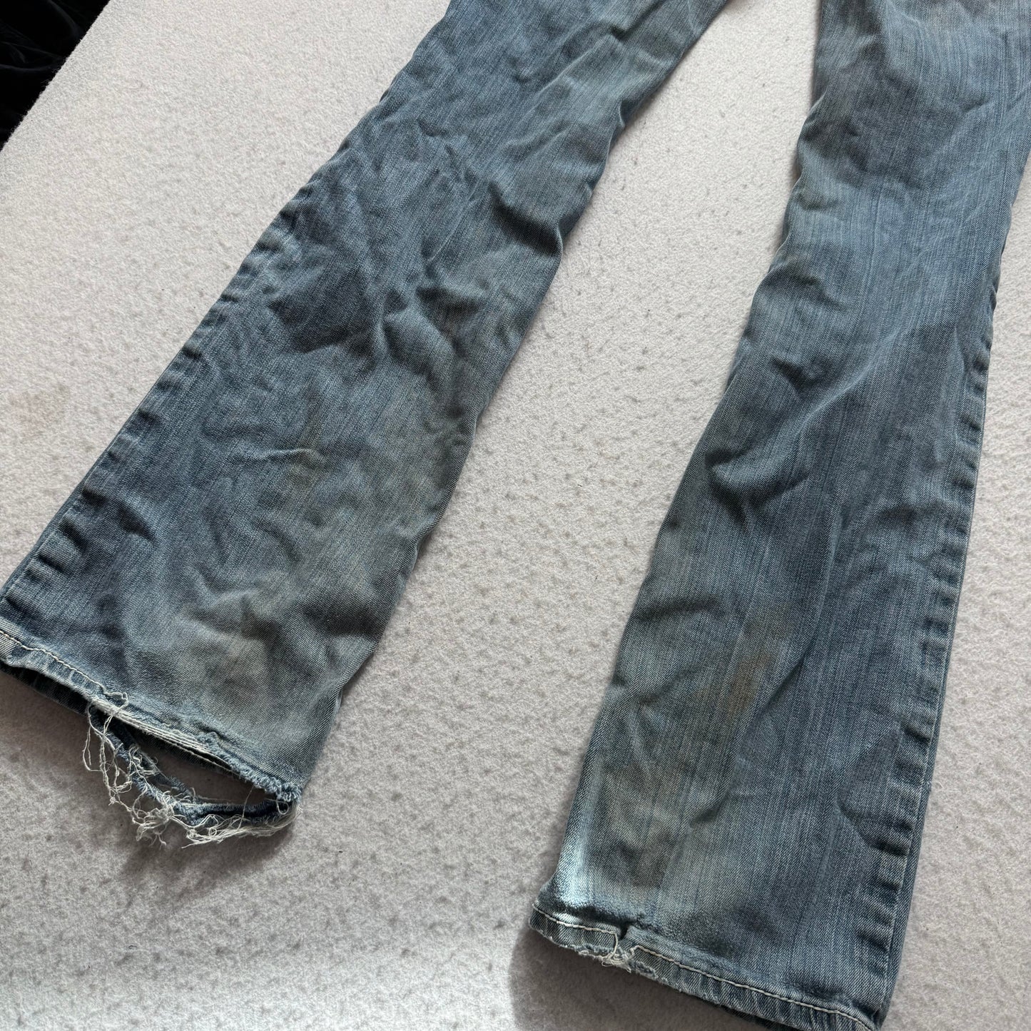 Ariat REAL Denim Women's Blue Faded Bootcut Jeans Embroidered Pockets Size 25