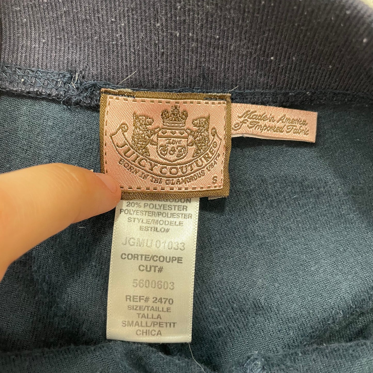 Vintage Juicy Couture Women's Navy Velour Flared Track Pant Graphic Logo Size S