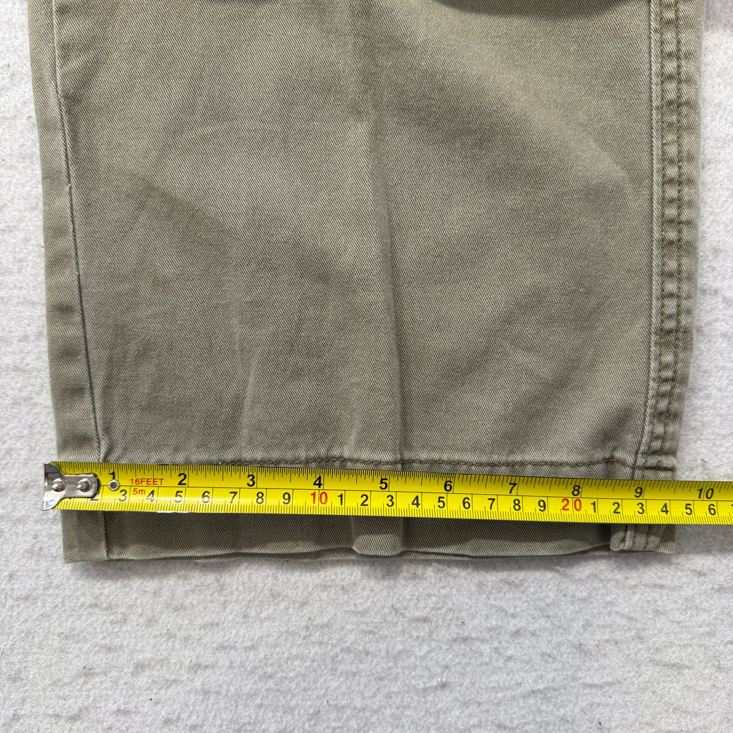 Unionbay Men's Sage Green Cargo Pants Drawstring Pockets Zip-Fly Relaxed Size 34