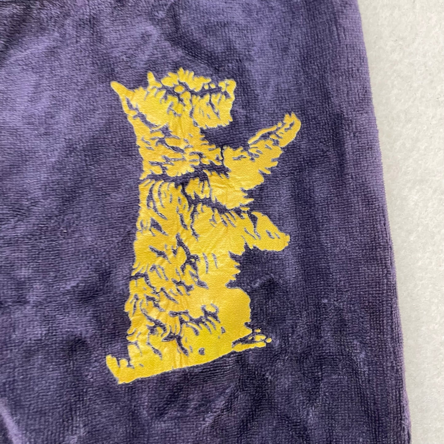 Vintage Juicy Couture Women Deep Purple Velour Flared Track Pant Dog Logo Size L