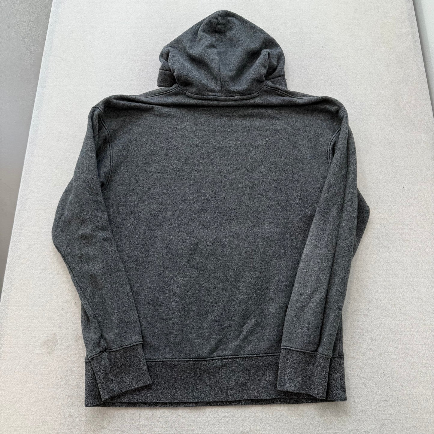 Nike Men's Gray Pullover Hoodie Long Sleeve Pocket Swoosh Logo Casual Y2k Size M