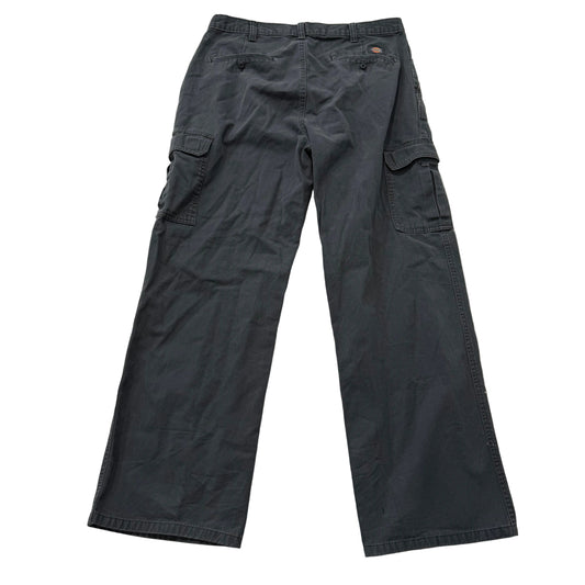 Dickies Men's Charcoal Gray Cotton Loose Fit Cargo Pants Streetwear Size 34