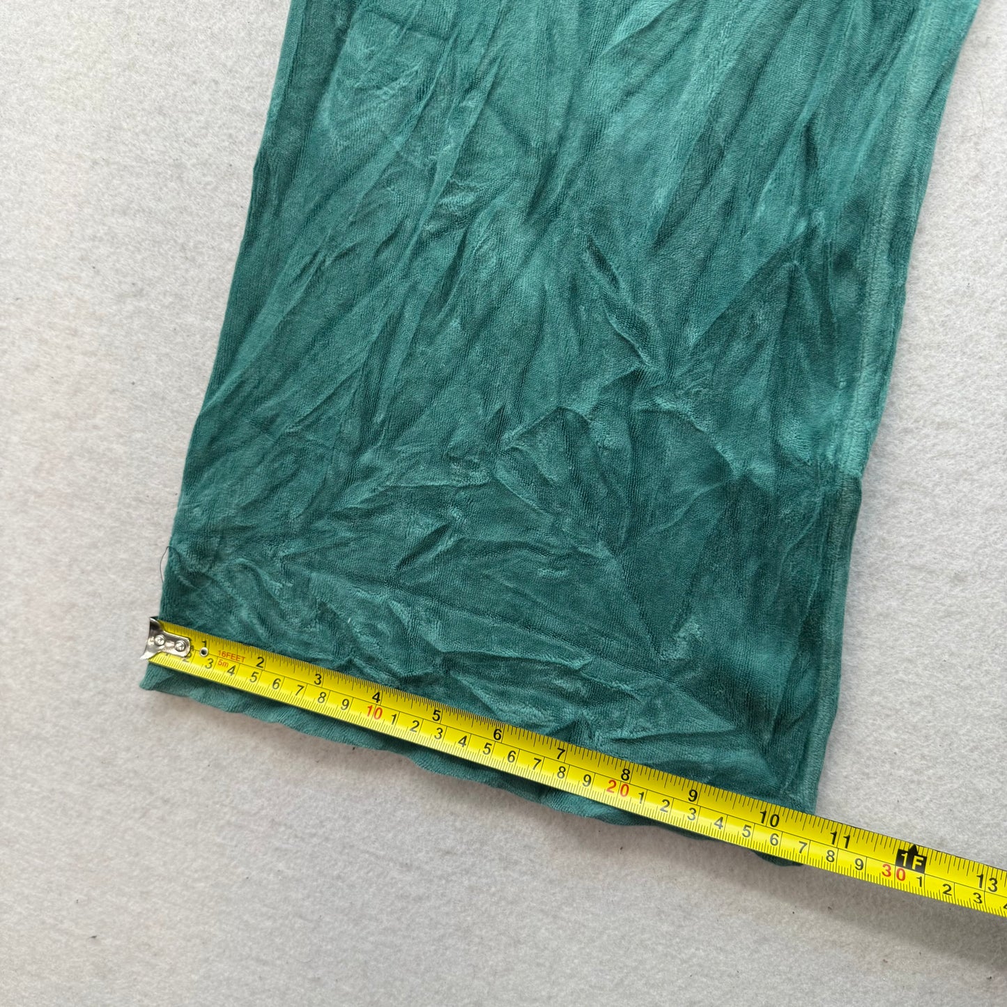 Vintage Juicy Couture Women's Emerald Velour Flared Wide Leg Track Pants Size L