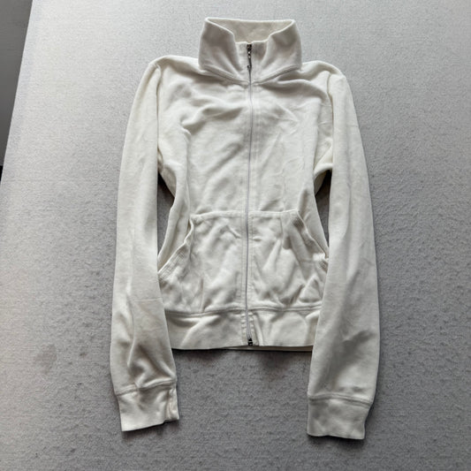 2003 Vintage Juicy Couture Scottie Dogs Womens White Velour Tracksuit Set Size M