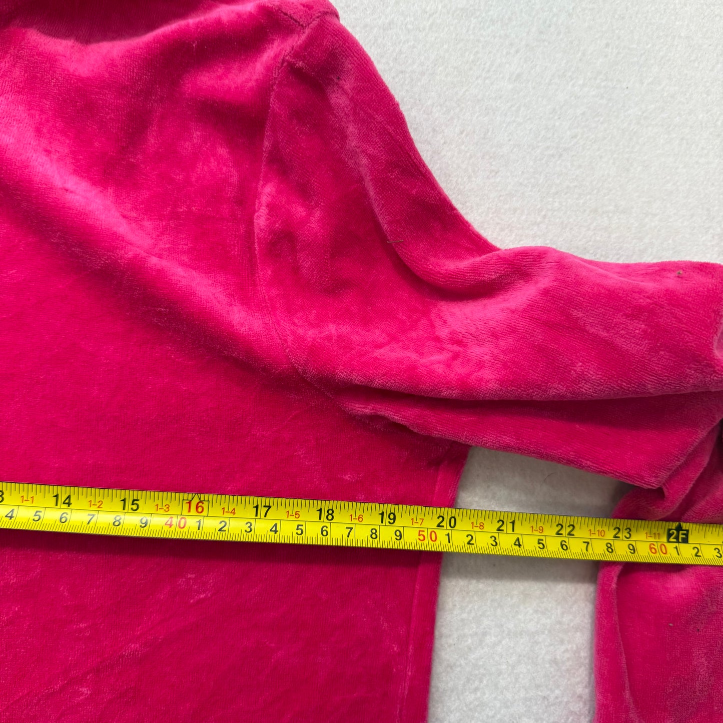 Juicy Couture Women's Hot Pink Velour Zip Up Hoodie Loungewear Preppy Y2k Size M