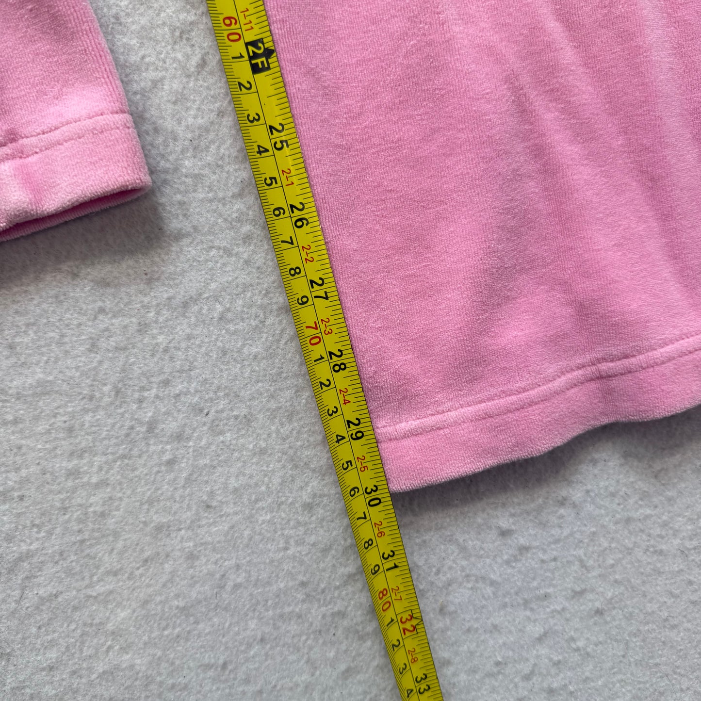 Juicy Couture Women's Pink Velour Flared Leg Track Pants Pockets Dog Logo Size M