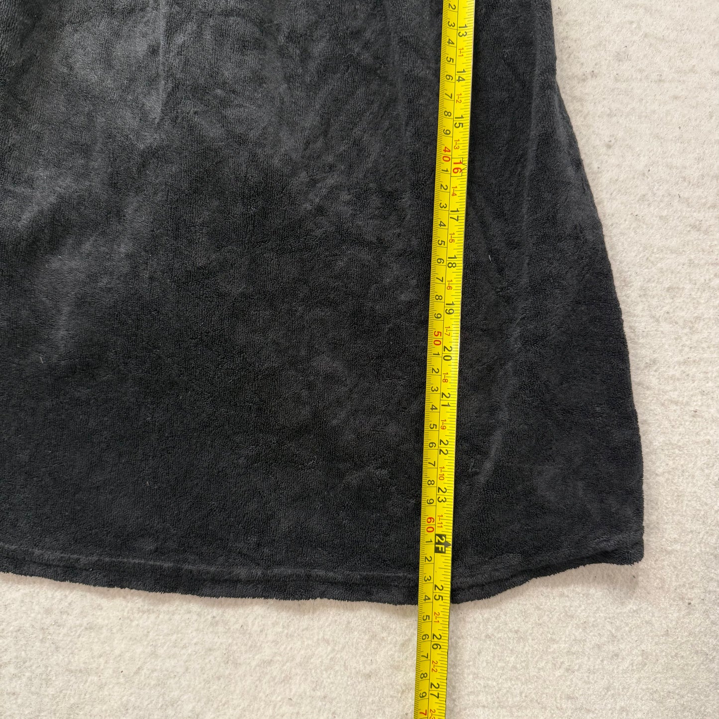 Vintage Juicy Couture Women Black Terrycloth Smocked Tube Dress Strapless Size S
