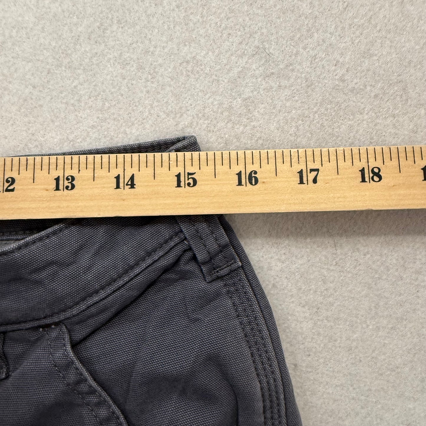 Carhartt Dark Gray Loose Fit Cargo Work Pants Utility Pockets Size 8 Short