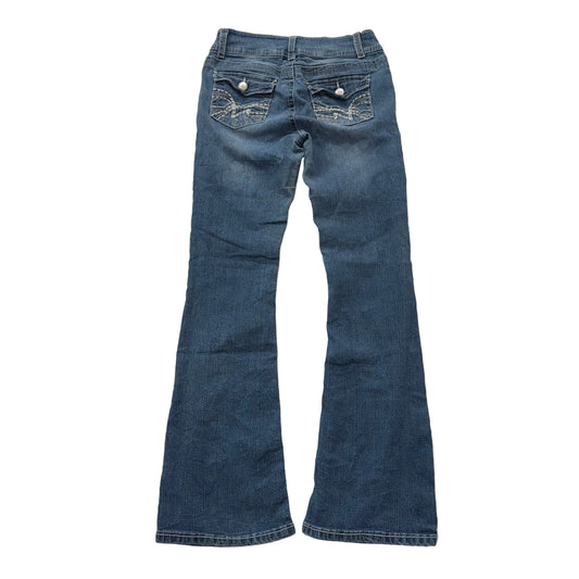 No Boundaries Blue Low Rise Flare Denim Jeans Size 9