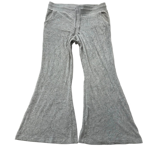 Juicy Couture Women Heather Gray Terrycloth Bell Bottom Flare Track Pant Size XL