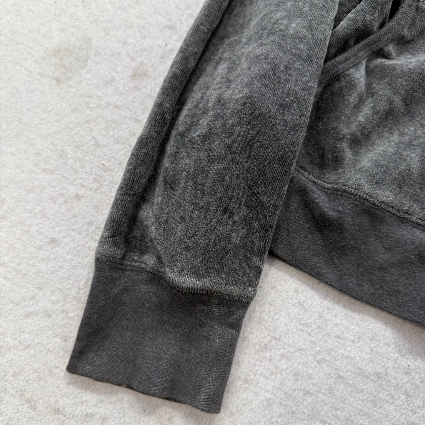 Juicy Couture Womens Charcoal Grey Velour Zip-Up Track Jacket Performance Size M